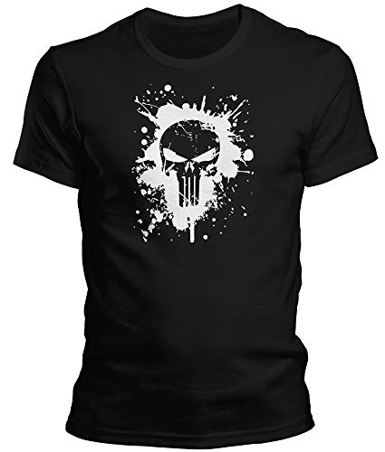 DragonHive Herren T-Shirt Punisher Skull Totenkopf Logo Navy Seals BigDot, Größe:4XL, Farbe:Schwarz von DragonHive