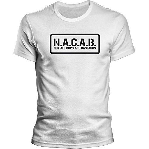 DragonHive Herren T-Shirt nacab ACAB not All cops Are, Größe:XL, Farbe:Weiß von DragonHive