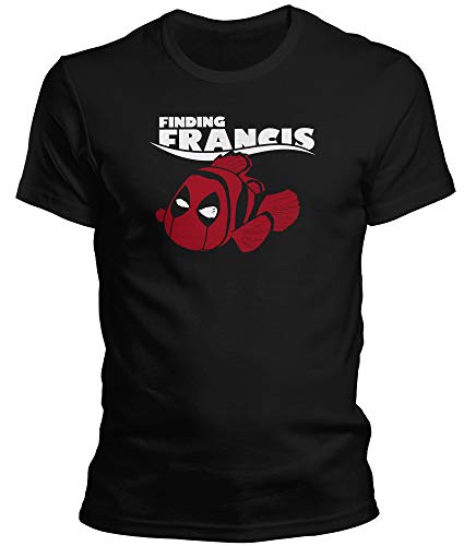 Finding Francis Parodie Deadpool & Findet Nemo Dorie/Premium Fun Motiv - Herren T-Shirt und Männer Tshirt, Größe:L, Farbe:Schwarz von DragonHive