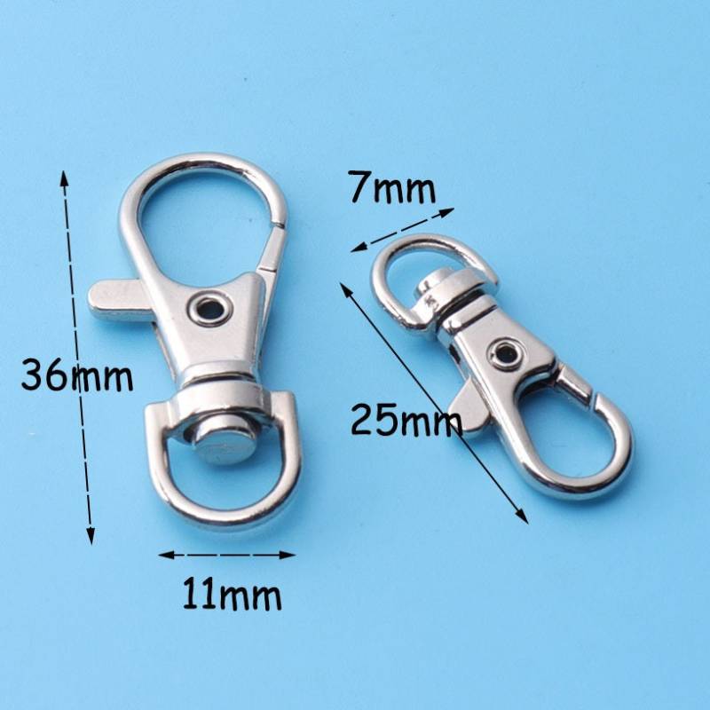 20st Hummer Drehverschlüsse - Großhandel Versilbert Schlüsselanhänger Ketten Silber Vergoldet 11/7mm Innen von DragonTradition