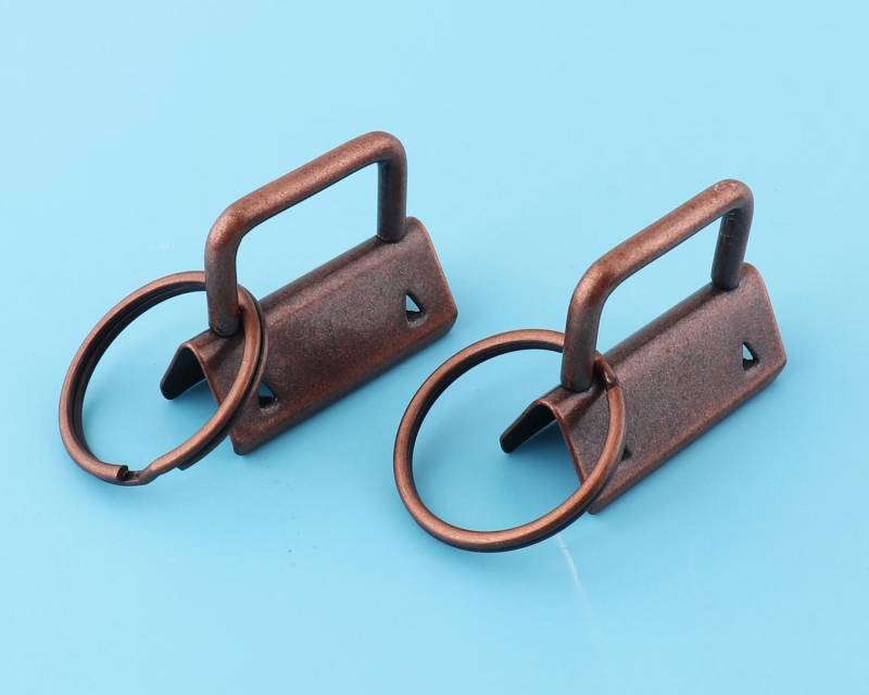 Band-Clip Mit Schlüsselanhängern, Schlüsselanhänger Verschluss, Kupfer Farbe, Für Stoff Schlüsselanhänger, Gurtband, Schmuck-Zubehör von DragonTradition