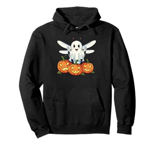 Lustige Libelle Geist Kürbis Boo Halloween Kinder Herren Damen Pullover Hoodie von Dragonfly Lovers Halloween Ghost Pumpkin Outfits