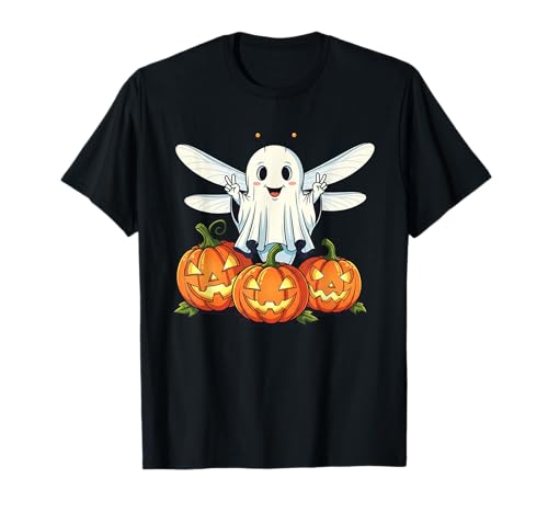 Lustige Libelle Geist Kürbis Boo Halloween Kinder Herren Damen T-Shirt von Dragonfly Lovers Halloween Ghost Pumpkin Outfits