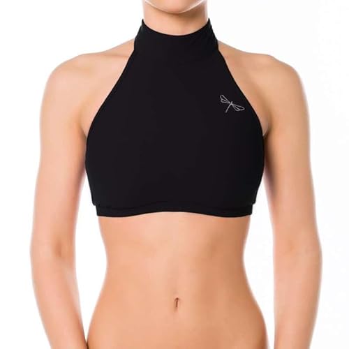 Dragonfly Damen Sport-BH Lisette mit Nackenverschluss – Halter Top BH für Pole Dance, Fitness, Yoga, Tanz – Doppeltes Vorderteil, hoher Halt, atmungsaktiv, Oeko-TEX – 80% Polyamid, 20% Elasthan von Dragonfly