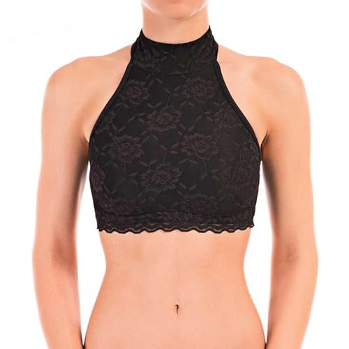 Dragonfly Halter-Sport Spitze Bra Lisette Comfy-BH Perfekt | Schnittform Maximaler Halt für Pole Dancer | Halsverschluss mit 3 kleinen Metallnieten | Material 80% Polyamid 20% Elastan Oeko-TEX von Dragonfly