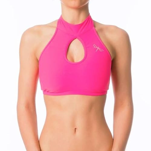 Dragonfly High Neck Sports Bra Terri Comfy-BH Perfekt gestaltet | Schnittform Maximaler Halt für Pole Dancer | Halsverschluss mit 3 kleinen Metallnieten | Material 80% Polyamid 20% Elastan Oeko-TEX von Dragonfly