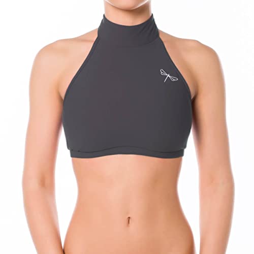 Dragonfly Lisette Grau Sporttop Pole Dance Oberteil Sportbekleidung für Damen L von Dragonfly