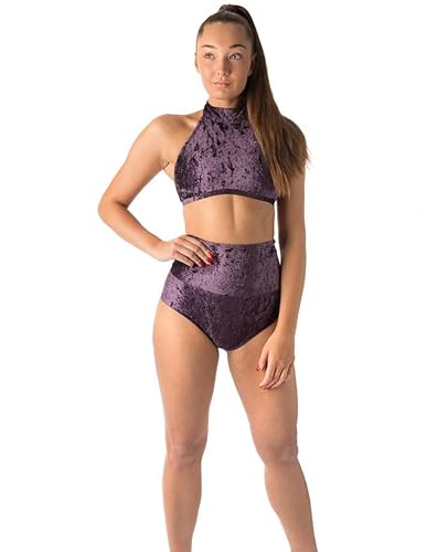Dragonfly Pole Dance Shorts Betty Velvet Samtig Bequem mit hoher Taille und Perfekter Passform | Maximale Bewegungsfreiheit | Doppeltes Futter im Schrittbereich | 80% Polyamid 20% Elastan Oeko-TEX von Dragonfly