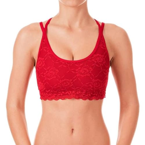 Dragonfly Sport-BH Spitze Nicole Top Damen Komfortabel, wunderschön gestaltet Contortion Wear | Perfekt für Pole Dance, Yoga und Workouts | Material 80% Polyamid 20% Elasthan Oeko-Tex von Dragonfly