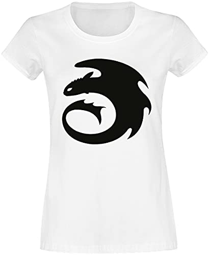 Drachenzähmen leicht gemacht Symbol Frauen T-Shirt weiß XL von Dragons