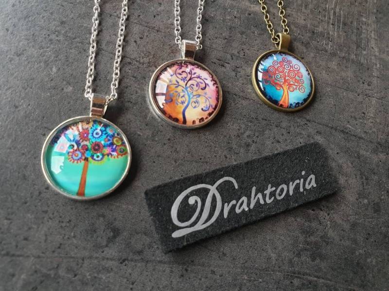 Baum Des Lebens Kette + Anhänger Unendlichkeit Unsterblichkeit Von Drahtoria von Drahtoria