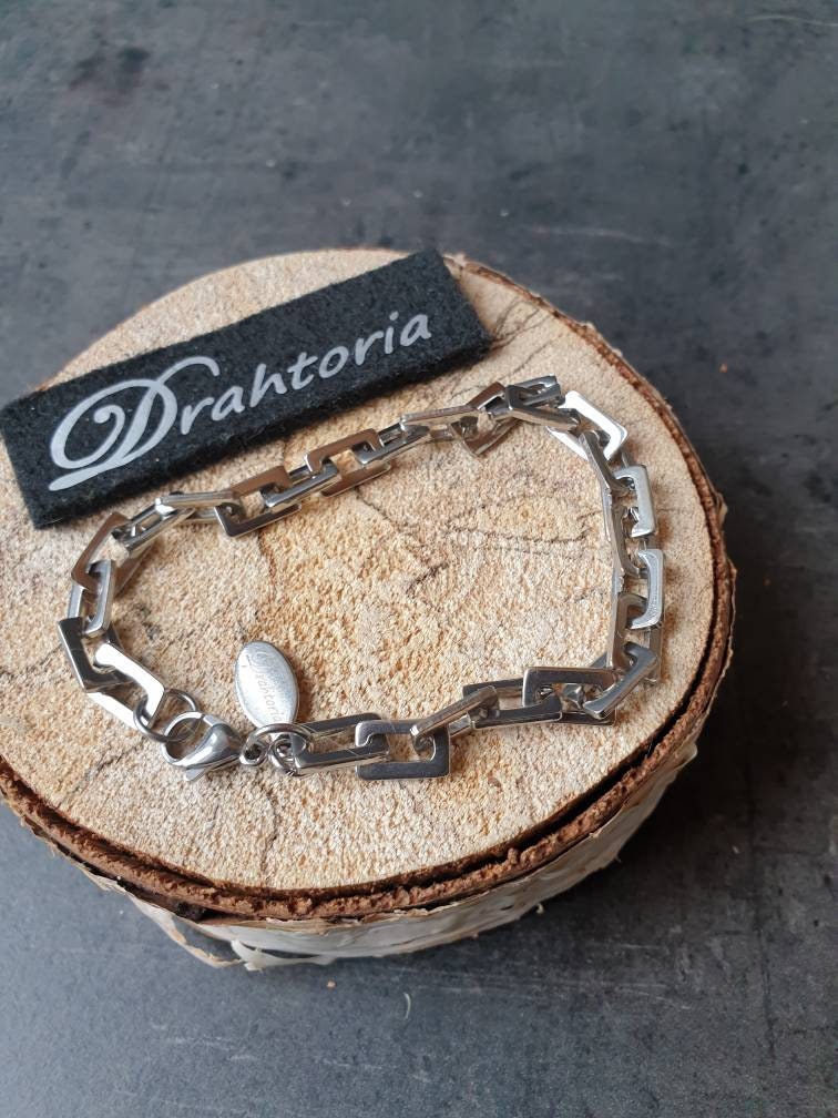 Drahtoria Design Armkette Aus Edelstahl Armkettchen Armband von Drahtoria