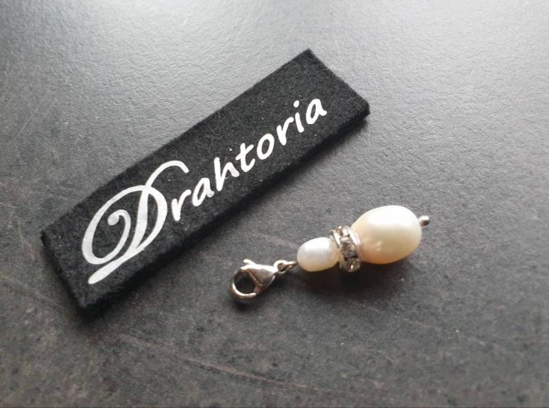Drahtoria Süßwasserperlen-Anhänger Mit Strass Kette Hänger Perlen von Drahtoria