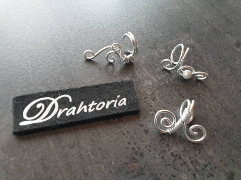 Earcuff Ohrklemme Ohrmanschette Ohrschmuck Aus Aludraht Vom Schmucklabel Drahtoria von Drahtoria