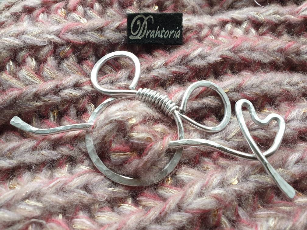 Maus Tuchhalter Oder Haarspange Aus Aludraht Vom Schmucklabel Drahtoria von Drahtoria