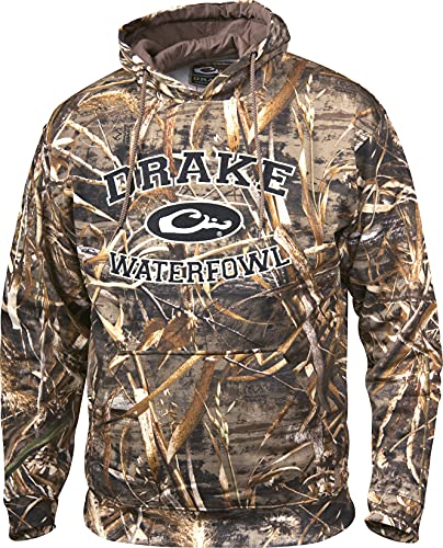 Drake Waterfowl Herren Jagd-Kapuzenpullover mit gerippten Bündchen, Kapuze mit Kordelzug und Kängurutasche, Max-5, XX-Large von Drake Waterfowl
