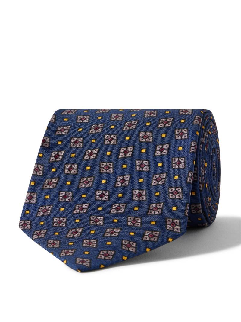 Drake's - 8cm Printed Silk Tie - Men - Blue von Drake's