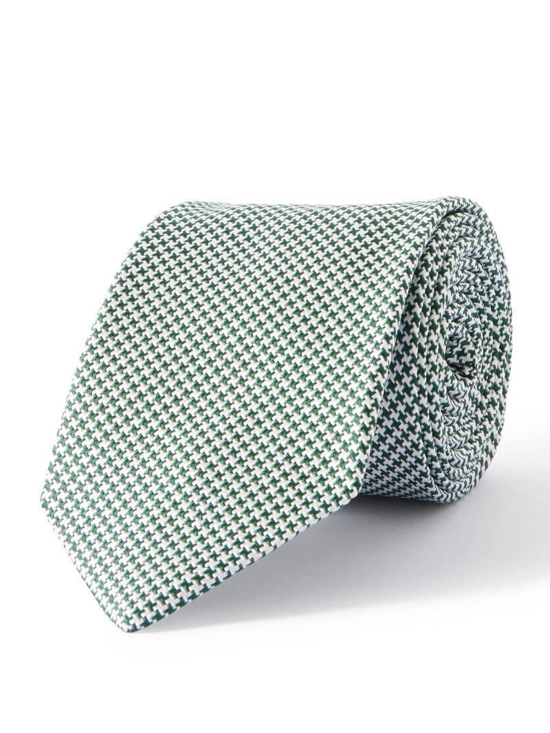 Drake's - 8cm Silk and Cotton-Blend Jacquard Tie - Men - Green von Drake's