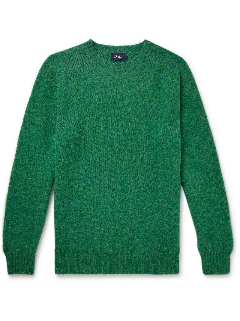 Drake's - Brushed Shetland Wool Sweater - Men - Green - XXL von Drake's