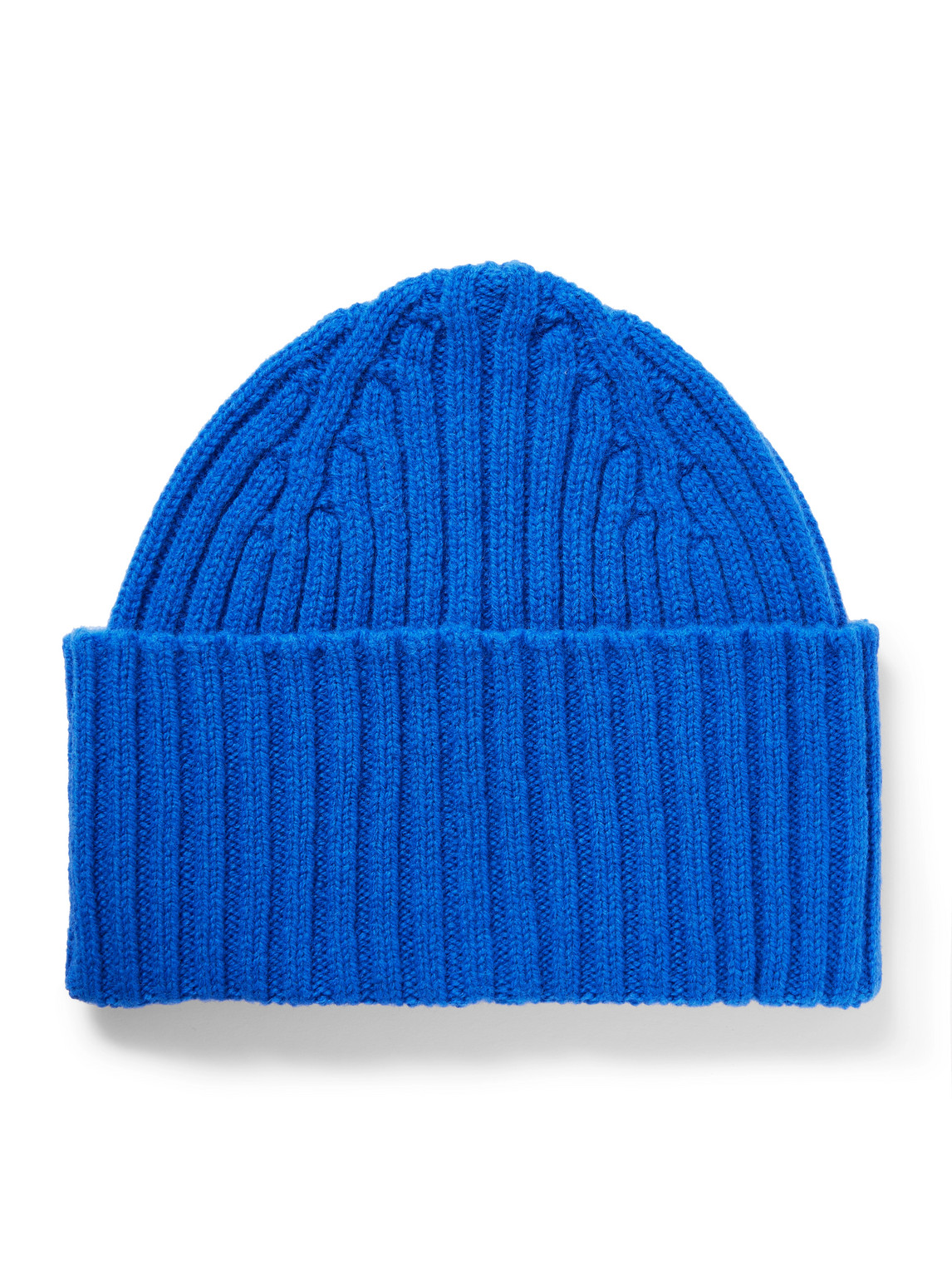 Drake's - HIM Ribbed Wool Beanie - Men - Blue von Drake's