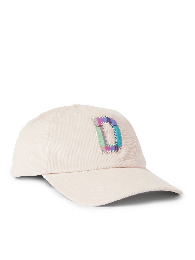 Drake's - Logo-Appliquéd Cotton-Corduroy Baseball Cap - Men - Neutrals von Drake's