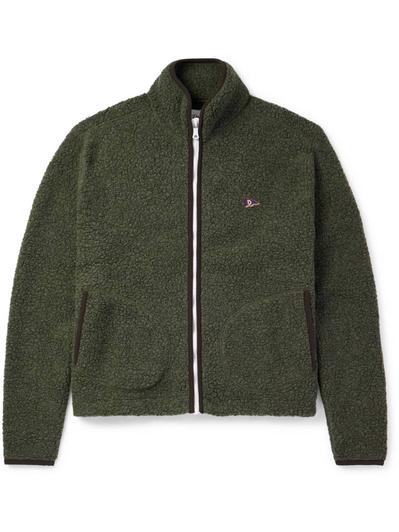 Drake's - Logo-Embroidered Wool-Blend Bouclé Jacket - Men - Green - XXL von Drake's