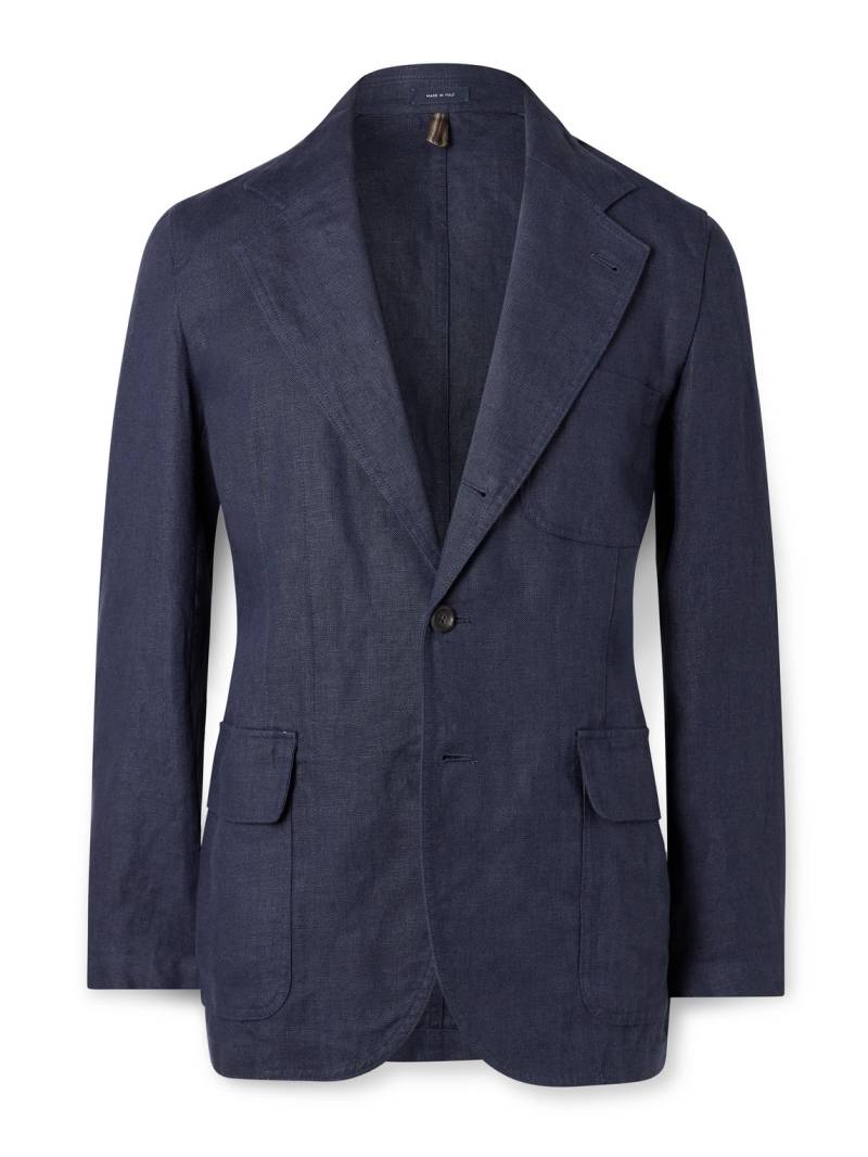 Drake's - Mk. I Antique Games Unstructured Linen Blazer - Men - Blue - UK/US 46 von Drake's