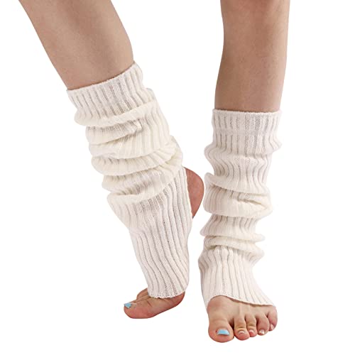 DRALOFAO Damen Mädchen Ballettstulpen mit Fersenloch Tanzen Stulpen Ballettstulpen Beinwärmer Ballett Stulpen Legwarmer Armstulpen,Einheitsgröße von DRALOFAO