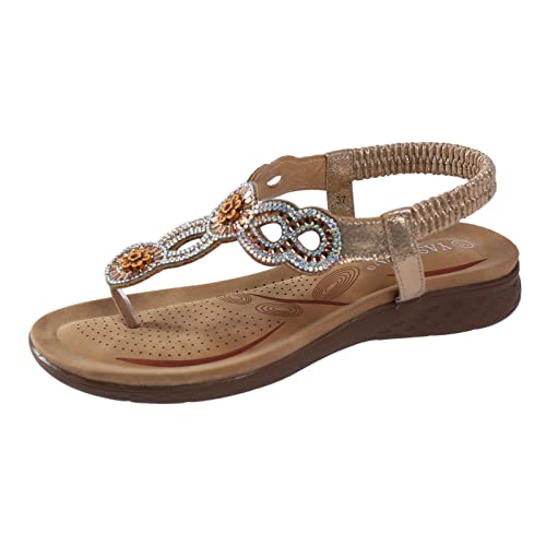 Flip Flops Damen Glitzer Strass Damen Schuhe Weite K Extra Weit Blumen Zum Muttertag Verschicken Sandalen Breite Füße Sandaletten Für Hochzeitsschuhe Flache Damen Bequeme Frühling Schuhe 35 Mädchen Da von DRALOFAO