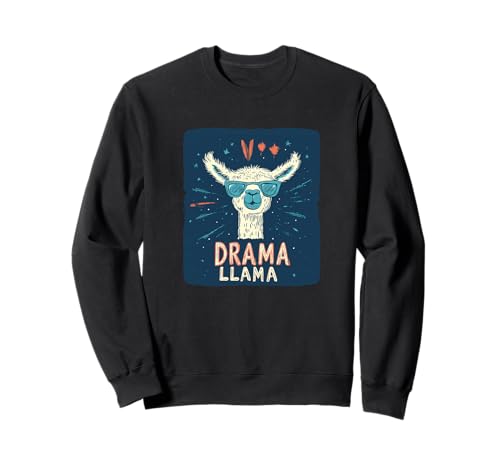 Lustiges Drama Lama mit Sonnenbrille für Jungen und Mädchen Sweatshirt Lustiges Drama Lama mit Sonnenbrille für Jungen und Mädchen Sweatshirt von Drama Llama Outfit