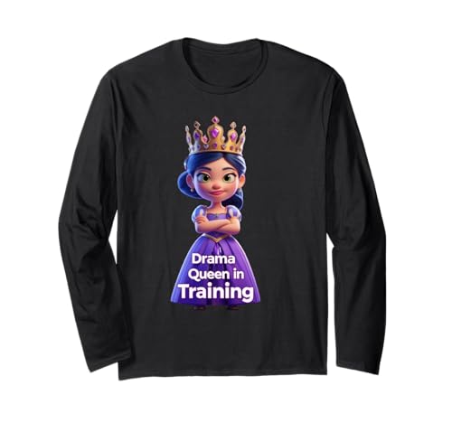 Drama Queen Lustiges Unisex-Design für Männer und Frauen T-Shirt Langarmshirt von Drama Queen Funny Unisex Design For Men Women Tee