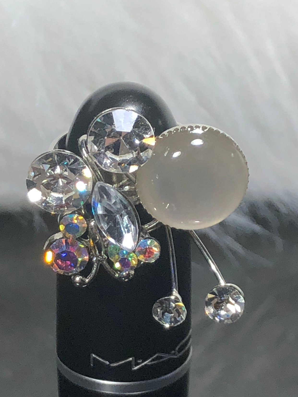 Schmetterling Statement Ring Einstellbar Modeschmuck von DramaQueenJewelz