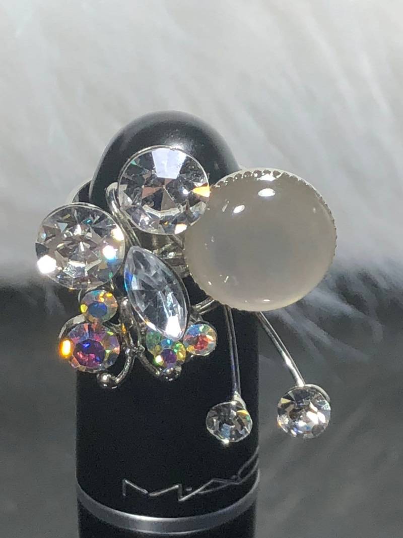 Schmetterling Statement Ring Einstellbar Modeschmuck von DramaQueenJewelz