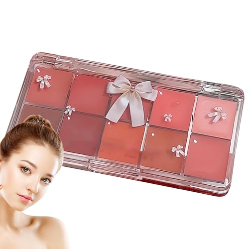 Dranng Lippenpaletten-Set, Lipgloss-Palette | 10 Farben Lippenstift-Make-up-Set | -getönter Lipgloss, feuchtigkeitsspendendes Lippenstift-Make-up-Set, langlebig für Damen und Herren von Dranng