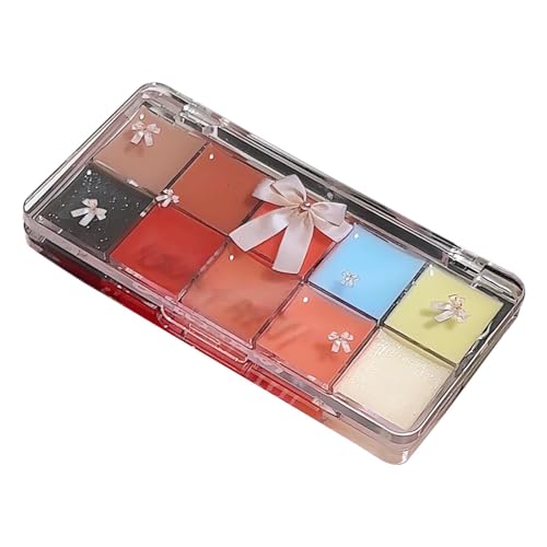 Dranng Lippenstift-Palette, Lippen-Palette Make-up - 10 Farben Lippenstift-Make-up-Set,-getönter Lipgloss, feuchtigkeitsspendendes Lippenstift-Make-up-Set, langlebig für Damen und Herren von Dranng
