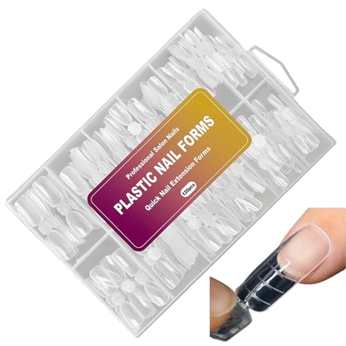 Dranng Nail Builder Forms,120 Stück Doppelte Nagelspitzen Builder Formen - 12 Größen Klare Wiederverwendbare Maniküre Design Schablonen für Anfänger Frauen Profis,für Nagelverlängerung für Salon und von Dranng