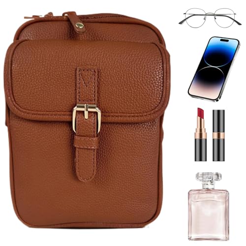 Dranng Schultertasche - Diebstahlsichere Ledertasche | 10 Kartenfächer Integriertes Portemonnaie Verstellbarer Trageriemen Großes Fassungsvermögen Vintage Beutel für Business Hochzeit Outdoor von Dranng