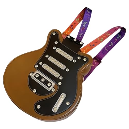 Dranng Schultertasche | Modische Gitarrenförmige Schultertasche Handtasche,Große Umhängetasche Mit Reißverschluss Vielseitige Handtasche Für Frauen Mädchen Handy Notizbücher Täglicher Einsatz von Dranng