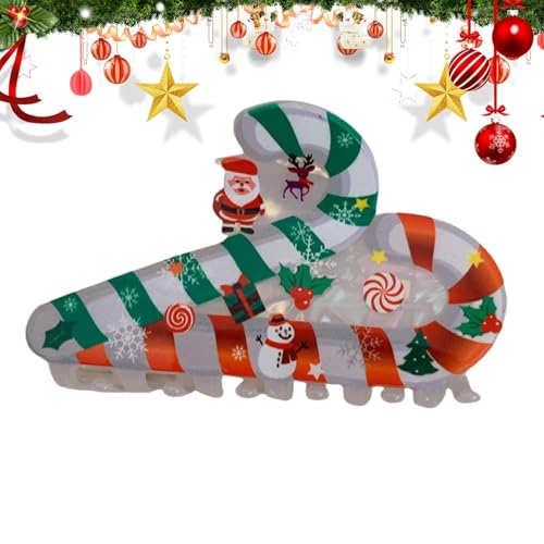 Dranng Weihnachts-Haarklammer, Weihnachtsklammer,Stilvolle dicke Haarspange, Weihnachts-Haarverschluss - Urlaubs-Haar-Accessoires, schöne Damen-Haarspange für dickes Haar, dünnes Haar von Dranng