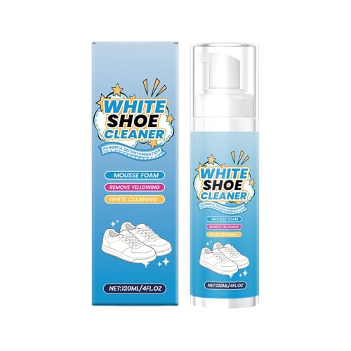 Dranng Weißer Sohlenreiniger | 120ml Schuhflecken Entferner - Fleckenentferner Politur für tägliche Stiefel Kinder Sport Jugend | Für Damen Herren Erwachsene Alltagstragen von Dranng