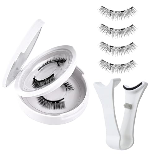 Magnetische Wimpern natürlicher Look,Magnet Wimpern Ohne Eyeliner,Magnetische Wimpern mit Applikator,Kein Kleber erforderlich Wimpern Magnetic,lang anhaltendes kosmetisches Werkzeug von Dranng