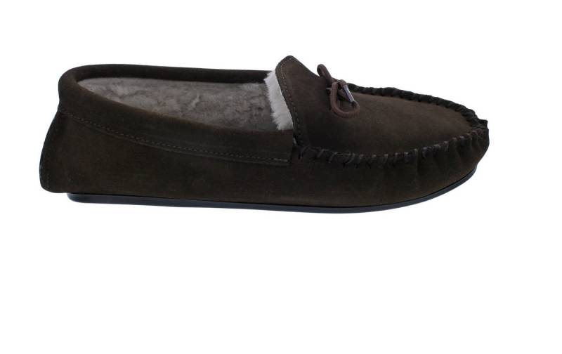 Draper of Glastonbury Draper of Glastonbury Matthew Hausschuh, Velourleder, echtes Schaffell Hausschuh von Draper of Glastonbury