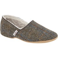 Draper of Glastonbury Slipper Lewis mit Harris-Tweed-Oberfläche und Lammfellfutter in 11 von Draper of Glastonbury