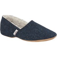 Draper of Glastonbury Slipper Lewis mit Harris-Tweed-Oberfläche und Lammfellfutter in 7 von Draper of Glastonbury