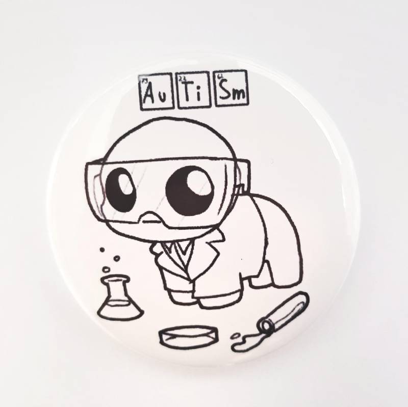 Autism Chemics Button | Chemistry |student Science Yippee Meme von Draqqorzi