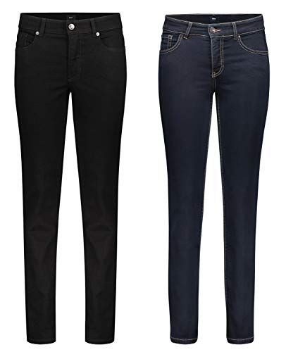 Draussen-Aktiv.com MAC Melanie - 2er Pack Damen Jeans in Verschiedene Farbvarianten, Größe:W38/L30, Farbe:D999+D801 von Draussen-Aktiv.com