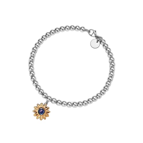 Personalisierte Projektion Bild Armband Fotoprojektionsarmband: Benutzerdefinierte Foto Projektionsarmbänder mit Krone Sonnenblume Herz Anhänger Armband Weihnachten Geschenk für Mädchen Männer (C) von Drawelry