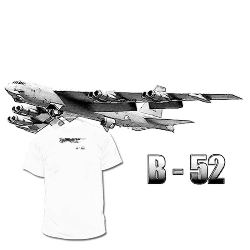B - 52 Bomber Boeing Zeichnung T Shirt Die Meisten Flugzeuge Panzer Hubschrauber F-22 Raptor Zeichnungen Sind Verfügbar von Drawinx