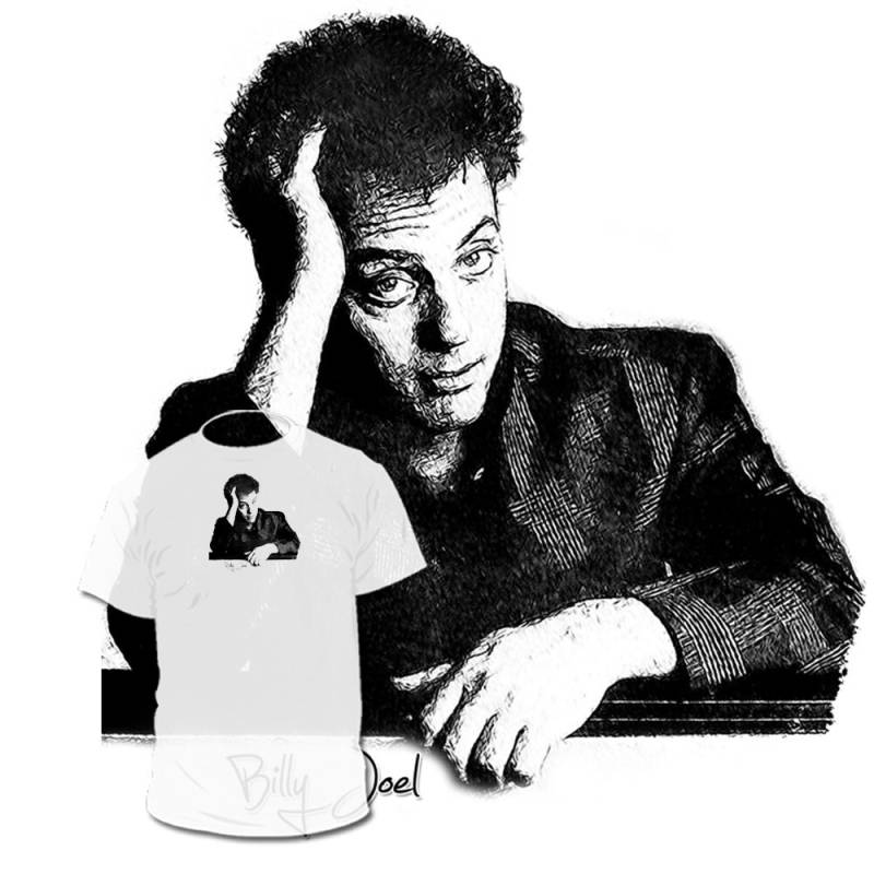 Billy Joel Zeichnung Art T Shirt 80 S Rock & Roll Pat Benatar Blondieforeigner Loverboy Zeichnungen R von Drawinx