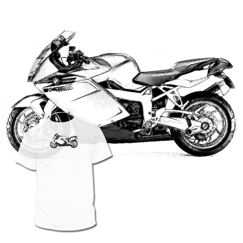 Bmw K 1200 S Zeichen T Shirt Battletwin S1 S2 Xb Shirt. Kawasaki Suzuki Triumph Aprilia Buell Zeichnungen Verfügbar von Drawinx